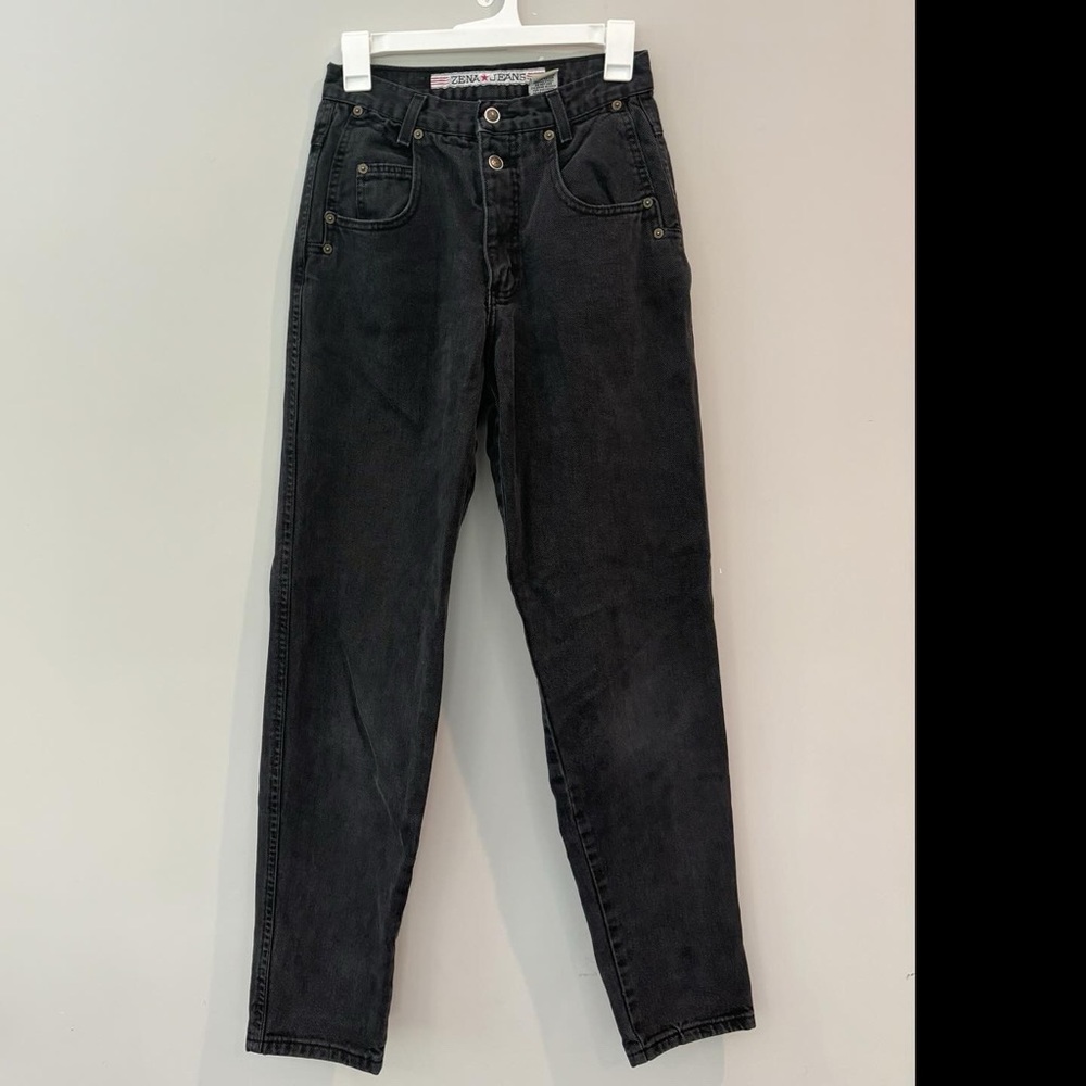 Zena Black 80s 100% cotton Denim Jeans